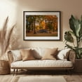 thumbnail image 3 of Autumn in Central Park, New York - Manhattan New York Photography Autumn Cityscape Nature Scenic Landscape Woodland Black Framed Wall Art Print 12 x 18 inches, 3 of 4