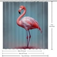 thumbnail image 6 of Flamingo Waterproof Printed Shower Curtain Set with Hooks for Bathroom Decoration, 6 of 6