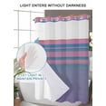 thumbnail image 4 of No Hook Cloth Fabric Shower Curtain with Snap in Liner, Pink Blue Ombre Waterproof Shower Curtains Set with See Through Top Window, Vintage Abstract Art Bath Curtains Shower 72"x84", 4 of 6