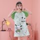 thumbnail image 1 of Pijamas infantiles de verano para niñas, lindos pijamas de manga corta con cuello redondo de dibujos animados, ropa de hogar holgada y delgada para niñas de talla mediana y niños mayores, 1 of 2