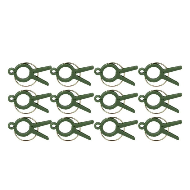 Clips de soporte para plantas, clips de soporte para flores, clips para tomates, clips para injertos verde 12 piezas
