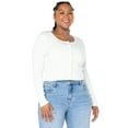 thumbnail image 3 of Celebrity Pink Women’s Cropped Cardigan with Long Sleeves, Sizes XS-4XL, 3 of 5