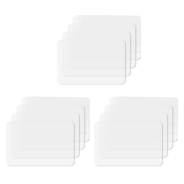 Tapete de Cocina Transparente, Tapete para Mesa de Café, Protector de Mesa, Manteles Individuales Impermeables,12 Piezas