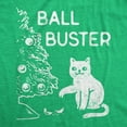 thumbnail image 2 of Mens Ball Buster T Shirt Funny Christmas Tree Cat Ornaments Graphic Tee Graphic Tees, 2 of 9