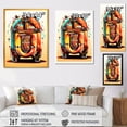 thumbnail image 4 of Designart "Cubist Harmonies Jukebox Artistry I" Fashion Framed Wall Art - Modern Red Jukeboxes Entryway Framed Wall Art, 4 of 6