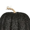 thumbnail image 4 of Vickerman 8" Black Pumpkins Set of 3. Three pieces assorted, Fabric pumpkin with polystyrene inner., 4 of 4