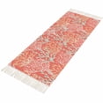 thumbnail image 4 of Orange Red Coral Coastal Hallway Runner Rug 2'x5', Ocean Nautical Seaside Beach Washable Kitchen Runner Rug with Tassels, Laundry Room Rugs Woven Cotton Carpet for Bedroom Entryway Front Door, 4 of 9