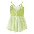 thumbnail image 4 of Alvivi Kids Girls Camisole Ballet Dance Tutu Dress Gymnastics Skirted Leotard Performance Dancewear Light Green 15-16, 4 of 7