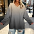 thumbnail image 3 of LIaqionyy Plus Size Tops for Womens V Neck Long Sleeve Casual Loose Blouse Fall Outfits Business Work Basic Tees Shirts, 3 of 6