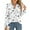 White Floral, variant on Womens Blouses Casual Businesss Split V Neck Floral Printed Long Sleeve Tops Fall Loose Fit Dressy Blouses XL