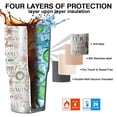 thumbnail image 7 of 30oz Multicolor Christmas Word Pattern Tumblers Stainless Steel Tumbler with Lid and Straw,Vacuum Insulated Double Wall Travel Tumbler Cups Mug with Cleaning Brush for Coffee,Tea, 7 of 7