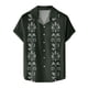 thumbnail image 1 of Camisas Para Hombre Manga Larga Moda para hombre Casual Beach Seaside 3D Impresión digital Hebilla Solapa Camisa de manga corta Top (AG, XXL), 1 of 7
