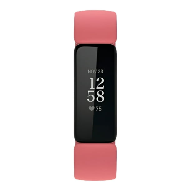 Fitbit Inspire 2 Health Fitness Tracker with a Free 1 Year Fitbit Premium Trial 24 7 Heart Rate Black Rose One Size S L Bands Included Walmart
