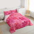 thumbnail image 4 of Feelyou Watercolor Flower Women Bedding Comforter Set, Pink Cherry Blossoms Twin Comforter Sets, Artwork Style Reversible Bedding Set, Luxury Bedroom Decor, 2-Piece, 4 of 9
