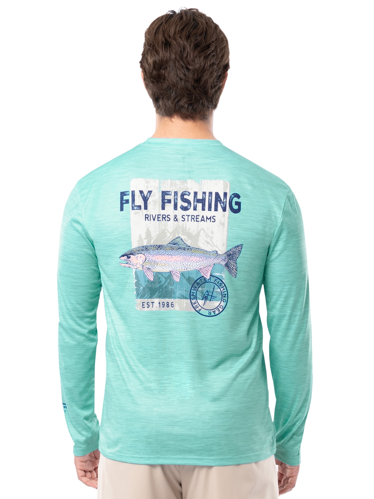 GH BY GUY HARVEY Men's Long Sleeve Sun Protection Top Sizes M-2XL