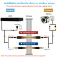 thumbnail image 2 of Flat Power Cable Female F Connector Fits Under Doors Windows Without Drilling 26cm Long F Male Camera Power Input Output Adapter Cable Extension Line, 2 of 7