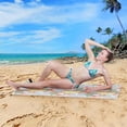 thumbnail image 6 of DreamtimesPurple Flowers Microfiber Quick Drying Beach Towel with a Carrying Bag Absorbent and Sand Free Towel for Kids Teens Adults Travel Gym Camping Pool Yoga Outdoor and Picnic, 6 of 7