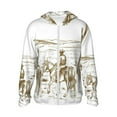 thumbnail image 1 of Balery Western Desert Cowboys Sudadera ligera de manga larga con capucha y protección solar UPF 50+ para hombre y mujer, ideal para pesca y running-Medium, 1 of 7