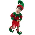 thumbnail image 6 of Elainilye Fashion Toddler Baby Girl Clothes Christmas Long Sleeve Sequins Stripe Pantyhose Suit Suitable For 2-9 Years Old,Red, 6 of 9