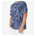 thumbnail image 2 of Tommy Bahama Men Canopy Camo Short Sleeve Organic Cotton T-Shirt, Indigo, XXL, 2 of 2