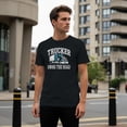 thumbnail image 3 of Smartprints Trucker Owns the Road Men's T-Shirt Black, Cotton, S, 3 of 4