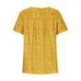 thumbnail image 5 of Gvdentm Plus Size Blouse for Women Fashion Casual Solid Color Printing V-Neck Short Sleeve Ruched Tunic Tee Summer T-Shirt Tops on(Yellow,S), 5 of 5