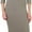 Taupe, variant on ToBeInStyle Women's 3/4 Sleeve Knee Length Round Neck Dress - Taupe - Large