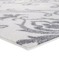 thumbnail image 2 of hometrends Grey Floral Swirl Synthetic Area Rug, 2 of 4
