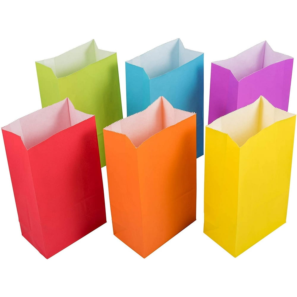 30 Pieces Small Colored Paper Gift Bags Party Favor Bags Assorted