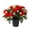 Red, variant on YAZHPA 15-Pack Artificial Flowers Fake Wheat Faux Plastic Bushes for Home Garden Table Centerpieces Decoration - Green