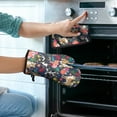 thumbnail image 2 of Shiba Inu and Flowers Kitchen Oven Mitt and Pot Holder Sets 2 Pcs for Baking, Cooking and Grilling, Heat Resistant Up To 392 °F, 2 of 7