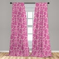 thumbnail image 5 of Ambesonne Giraffe Curtains, Abstract Animal Skin, Pair of 28"x63", Pink Cream, 5 of 5