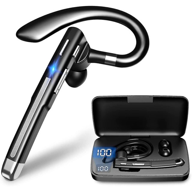Auriculares Bluetooth para teléfonos móviles Auriculares inalámbricos con estuche de carga y pantalla LED inteligente, tiempo de conversación de 10 h Auriculares manos libres -mng