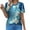 #0216-Light Blue, variant on Ailaofu Womens Casual Crew Neck Short Sleeve Pleated Tops Blouses Fashion Clothes 2026