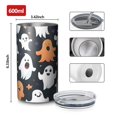 thumbnail image 4 of 20oz Coffee Tumblers Dark Halloween Ghosts Pumpkins and Stars Stainless Steel Vacuum Insulated Travel Tumbler Coffee Cups Mug with Lid and Straw with Cleaning Brush for Cold & Hot Drinks, 4 of 5