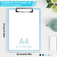 thumbnail image 2 of sixwipe 6 Pack Plastic Clipboards, Assorted Colors Clip Boards Bulk with Low Profile Clip for Classroom and Office Students, Teachers, Doctors, Nurses Use, 12 x 9 Inch A4 Letter Size, 2 of 6