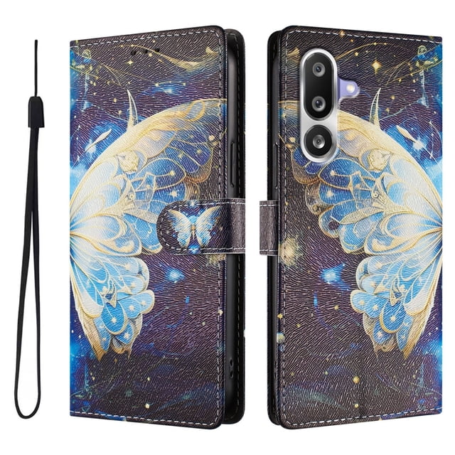 FOXDOCK Funda Tipo Cartera para Samsung Galaxy M36 con Soporte y Correa – Diseño de Patrones Lindos