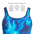thumbnail image 3 of Lands' End Women's Chlorine Resistant Soft Cup Tugless Sporty One Piece Swimsuit, 3 of 5