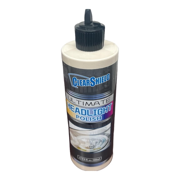 Clearshield Ultimate Headlight Polish - Headlight Lens Restorer - Cloudy Headlight Restoration - Removes Yellowing, Improves Light Projection - Easy, DIY Headlight Cleaner - Made in The USA