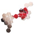 thumbnail image 2 of SHENMO 12 Pcs Hexagon Mirror Wall Stickers Acrylic Mirror Setting Wall Sticker Removable Acrylic Setting Wall Sticker DIY Mirror Wall Sticker, for Home Bedroom Background Decor, 2 of 4