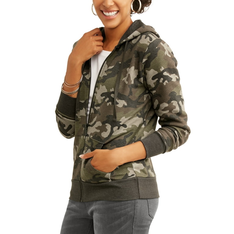 Walmart womens camo sweatshirt hot sale