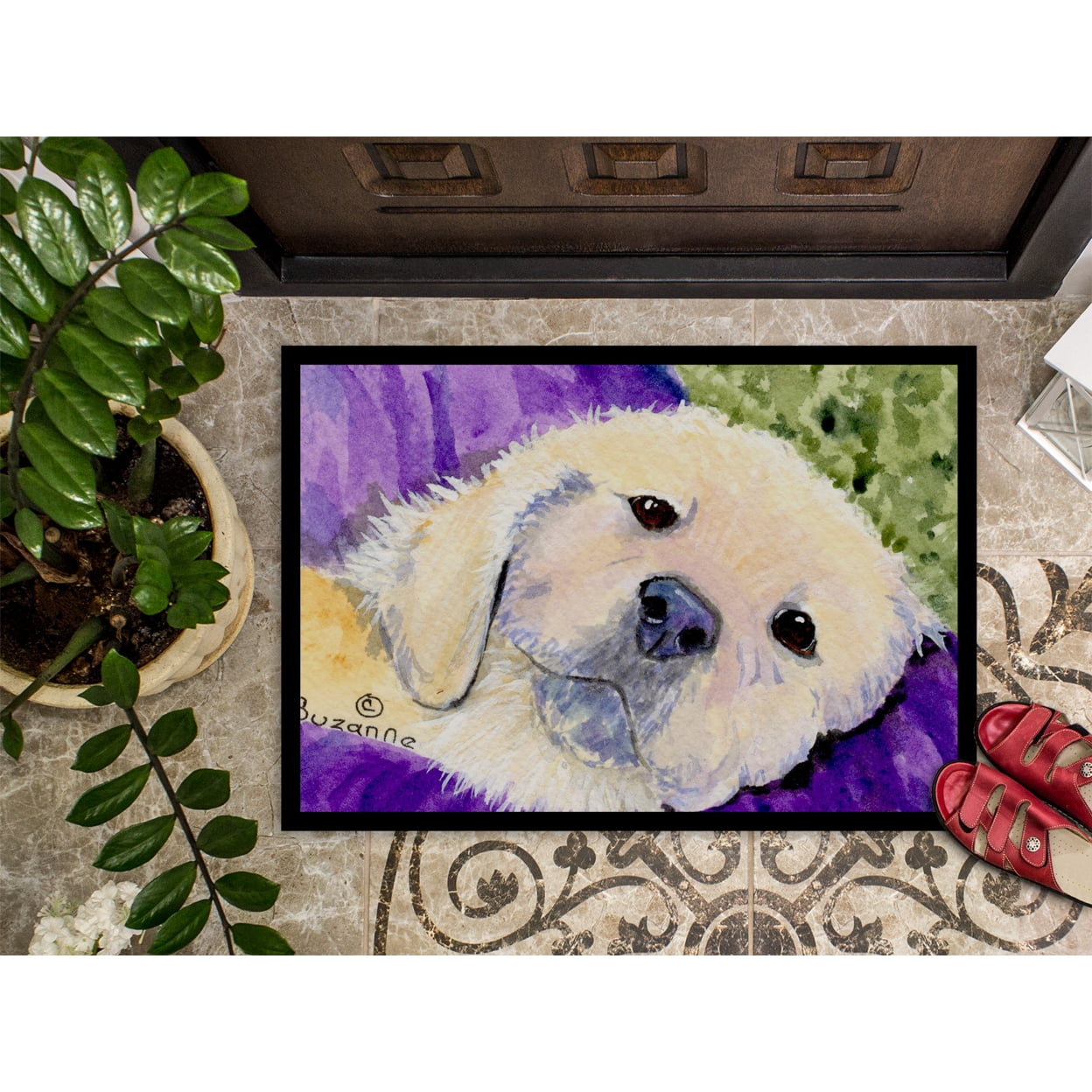 Carolines Treasures SS8715JMAT Golden Retriever Doormat 24x36 36"L x 24"W multicolor