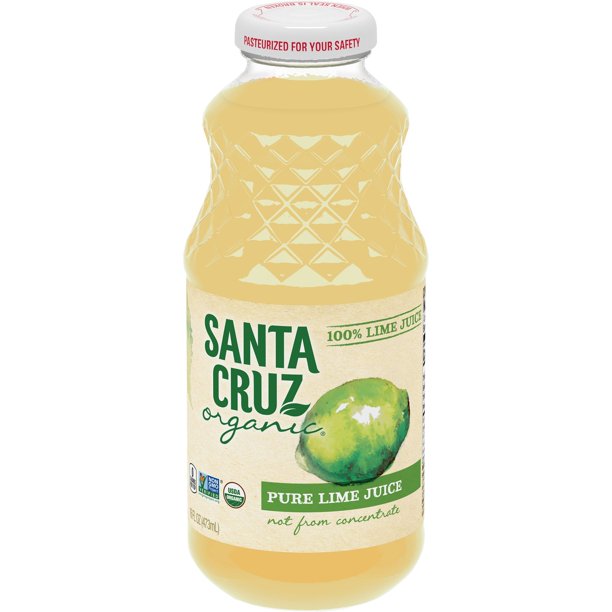 Santa Cruz Organic 100 Pure Lime Juice, 16 Fluid Ounces
