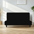 thumbnail image 3 of Elastics Armless Sofa Bed Slipcover Polyester Futon Sofa Slipcover Couch Covers for Futon Couch Furniture Protectors, 3 of 14