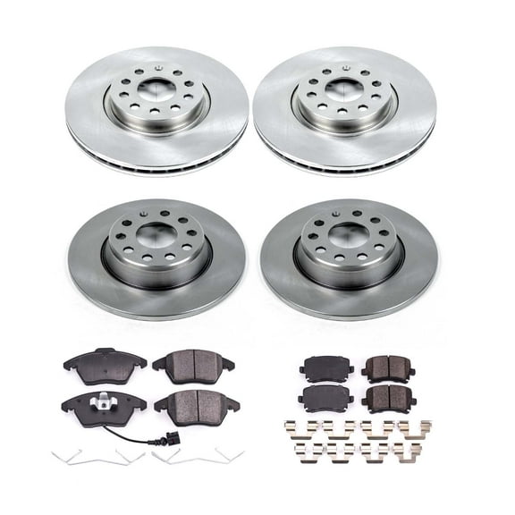 Ultimate Brakes Front and Rear Ceramic Brake Pad and Rotor Kit with Hardware WM81073