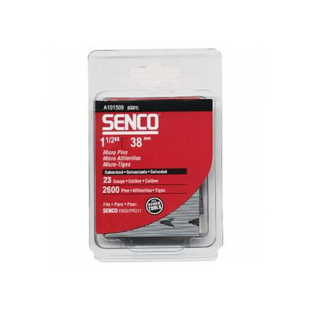 - SENCO A101509 23-Gauge 1-1/2 in. Electro-Galvanized Headless Micro Pins (2,600-Pack)