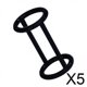 thumbnail image 1 of Acceso a máquinas de hacer helados,Accesorios para máquinas de hacer helados,Vástagos de válvulas anticanalización Anillos de sellado en forma de H,Anillos de sellado de válvulas a prueba, 1 of 8