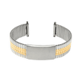 thumbnail image 4 of Bandini Bracelet de Montre Extensible en Acier Inoxydable 14mm Argent et Or (Bicolore) pour Femmes, Extrémité Droite, Longueur Réglable, Bracelet de Montre en Métal Extensible, Sans Boucle, 4 of 8