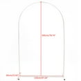 thumbnail image 3 of ANQIDI 78.74" Wedding Party Props Arch Backdrop Stand White Metal Mesh Stand Balloon Frame, 3 of 11