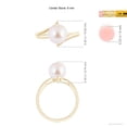 thumbnail image 5 of ANGARA Solitaire Japanese Akoya Cultured Pearl Bypass Split Shank Ring in 14K Yellow Gold for Women | June Birthstone, Birthday, Anniversary, Jewelry Gift for Women | Pearl Ring, 5 of 9